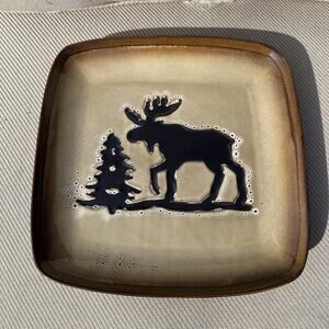 Woodland Home Studio Moose Plate 11.25”x 11.25”